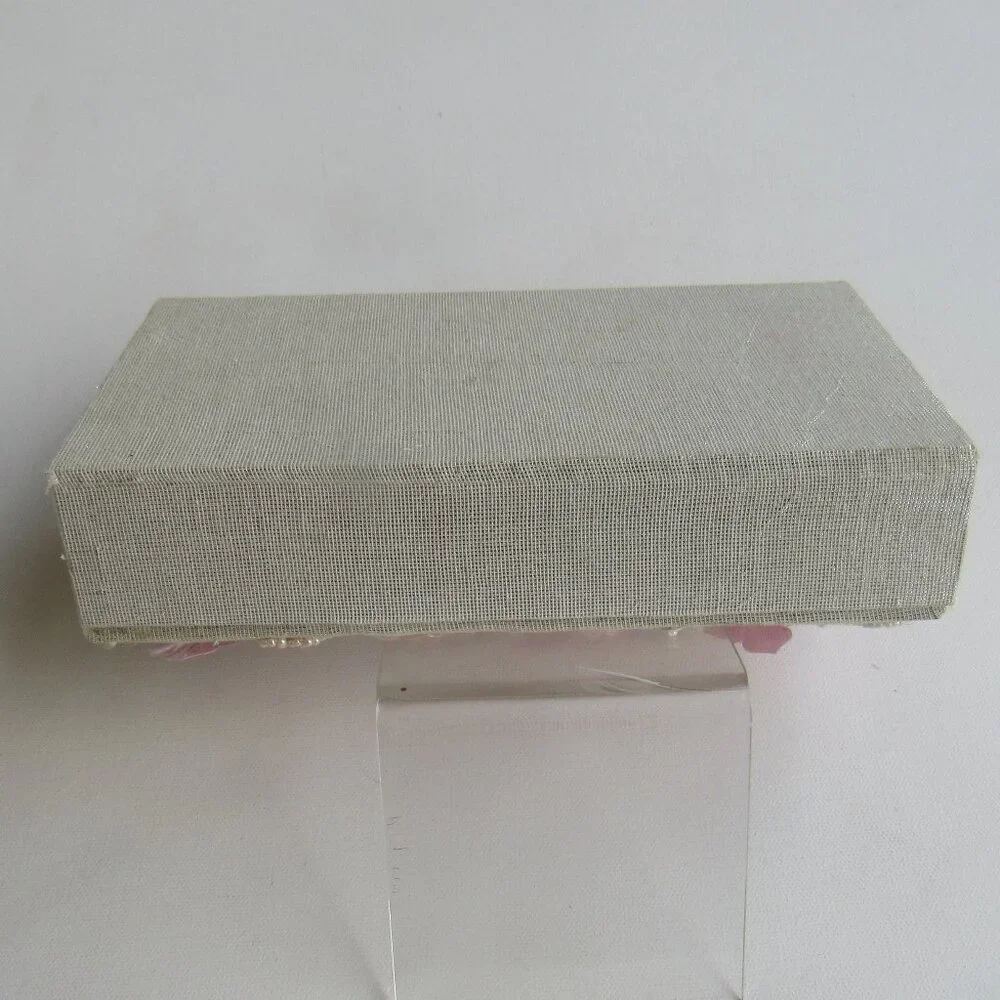 Floral Embellished Fabric Decorated Keepsake/Jewelry/Treasure /Organizer Box